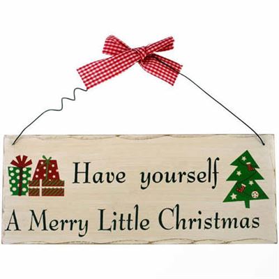 Merry Little Christmas Shabby Plaque